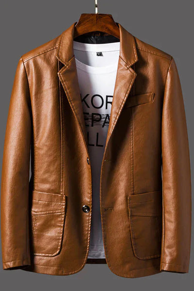 LuxMann™ - Blazer en Cuir Élégant pour Hommes