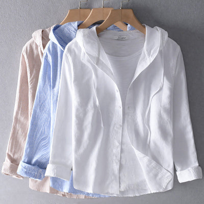 VIRGINIE | BLOUSE LÉGÈRE AVEC CAPUCHE CASUAL ET POLYVALENTE