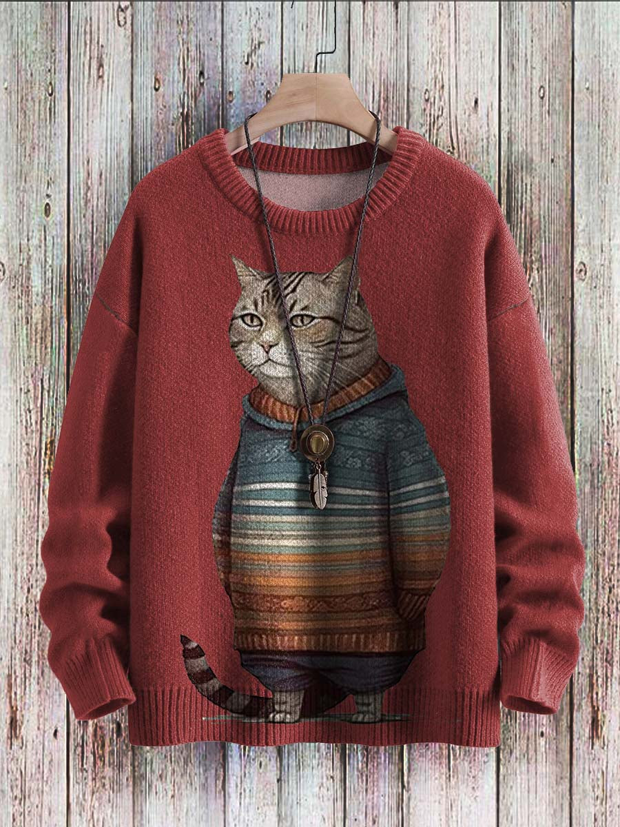 CozyCat™ - Pull Confortable avec Imprimé de Chat Mignon