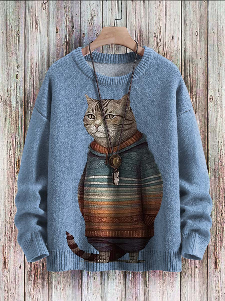 CozyCat™ - Pull Confortable avec Imprimé de Chat Mignon