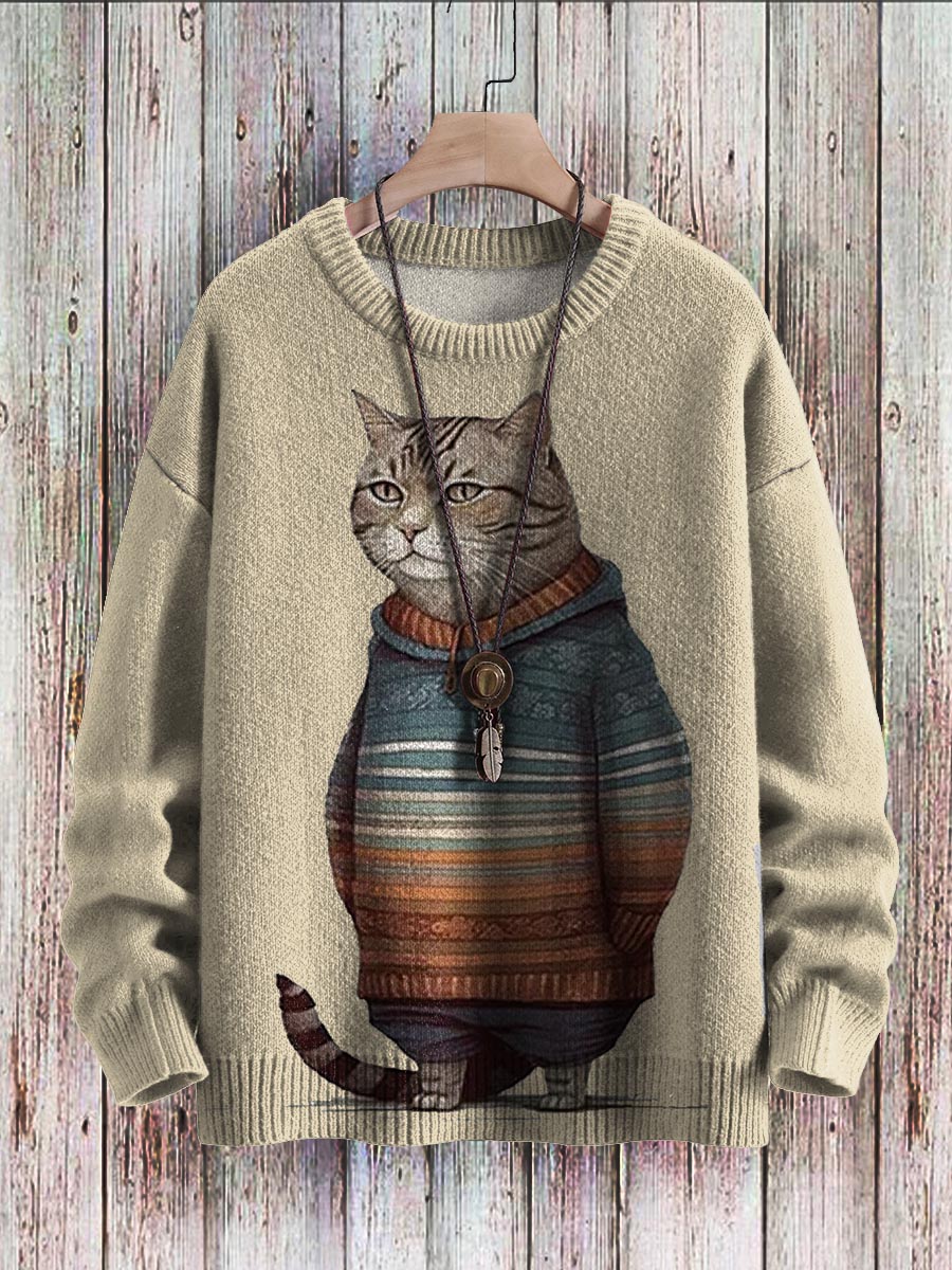 CozyCat™ - Pull Confortable avec Imprimé de Chat Mignon