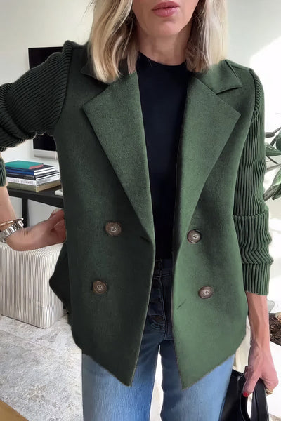 CLAIRE | Cardigan Long avec Manches Patchwork