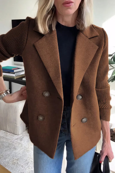 CLAIRE | Cardigan Long avec Manches Patchwork
