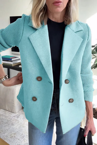 CLAIRE | Cardigan Long avec Manches Patchwork