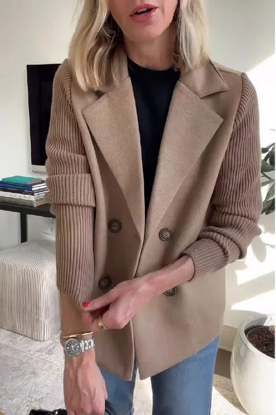 CLAIRE | Cardigan Long avec Manches Patchwork