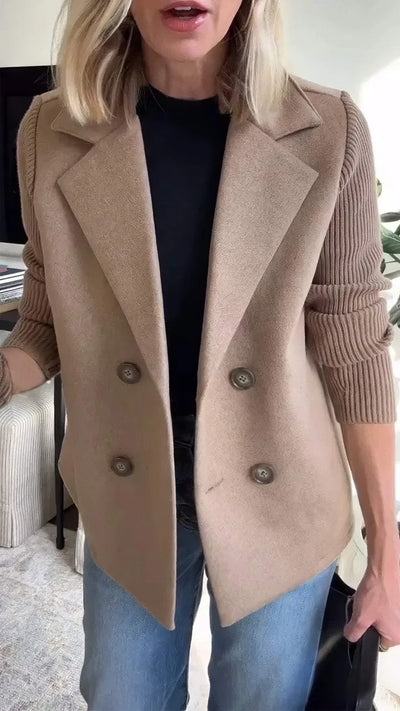 CLAIRE | Cardigan Long avec Manches Patchwork