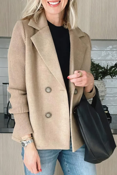 CLAIRE | Cardigan Long avec Manches Patchwork