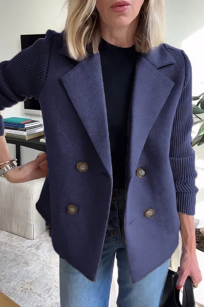 CLAIRE | Cardigan Long avec Manches Patchwork